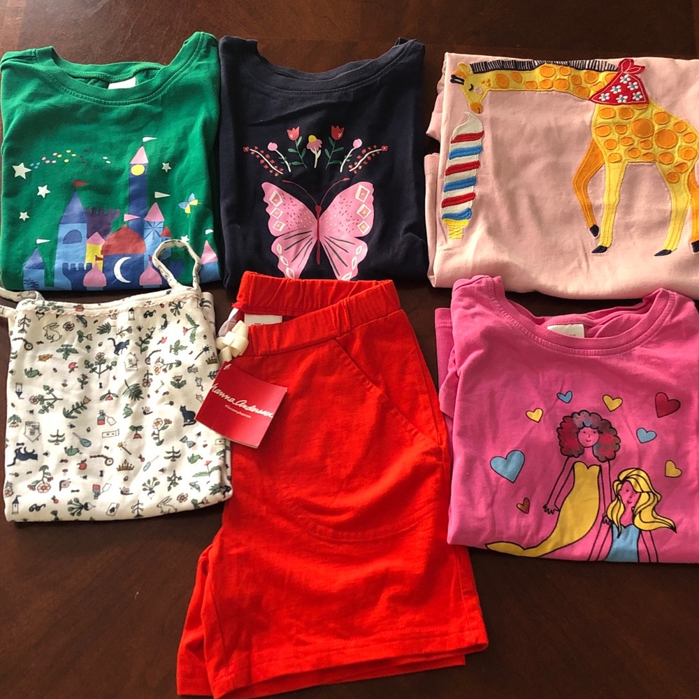 Hanna Andersson tops shorts size 140 girls 10